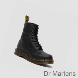 Best Cheapest Dr Martens Boots 1460 Vonda Mono Floral Womens Black