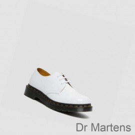 Best Cheapest Dr Martens Dress Shoes 1461 Patent Croc Emboss Womens White