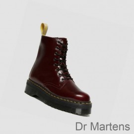 Best Dr Martens Platform Boots Sale Vegan Jadon II Mens Pink Red
