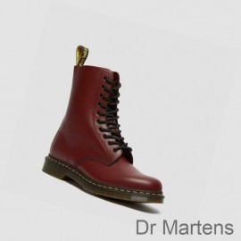 Buy Dr Martens 1490 Smooth Online UK Mens Mid-Calf Boots Pink Red