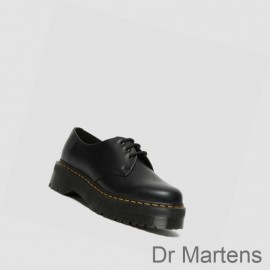 Cheap Dr Martens 1461 Smooth Womens Platform Shoes Black