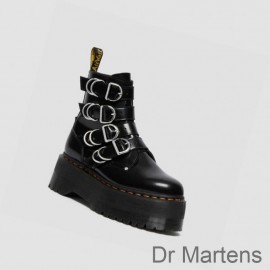 Cheap Dr Martens Jadon Max Hardware UK Womens Platform Boots Black