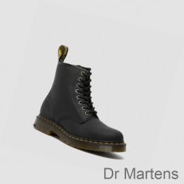 Cheap Dr Martens Lace Up Boots UK 1460 DM's Wintergrip Womens Black