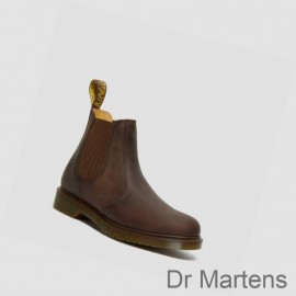 Cheapest Dr Martens Chelsea Boots 2976 Crazy Horse Womens Brown