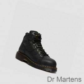 Cheapest Dr Martens Ironbridge Grizzly Steel Toe Mens Work Boots Black