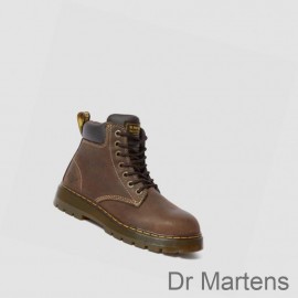 Cheapest Dr Martens Work Boots Winch Extra Wide Mens Dark Brown