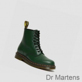 Clearance Dr Martens Lace Up Boots 1460 Smooth Mens Green