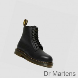 Dr Martens 1460 Slip Resistant Steel Toe Sale Womens Boots Black
