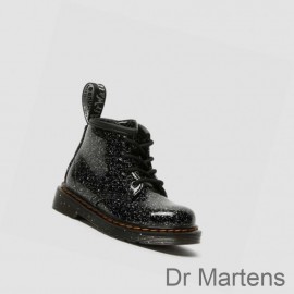 Dr Martens Ankle Boots Best Price 1460 Glitter Toddler Kids Black