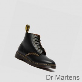 Dr Martens Ankle Boots Clearance Sale 101 Vintage Smooth Mens Black