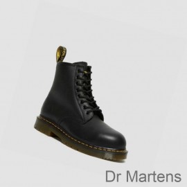 Dr Martens Boots Outlet Sale 1460 Slip Resistant Steel Toe Mens Black