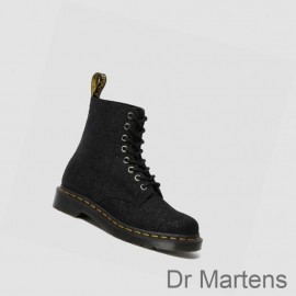 Dr Martens Boots UK 1460 Pascal Glitter Womens Black