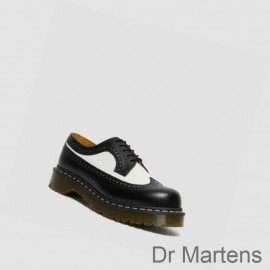 Dr Martens Brogue Shoes Factory Outlet 3989 Bex Smooth Womens Black
