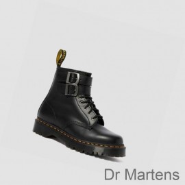 Dr Martens Buckle Boots Discount 1460 Smooth Buckle Womens Black