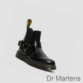 Dr Martens Buckle Boots For Sale Online Wincox Smooth Womens Black