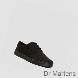 Dr Martens Casual Shoes Sale UK Cairo Low Canvas Mens Black