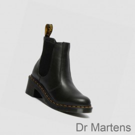 Dr Martens Chelsea Boots On Clearance Cadence Heeled Womens Black