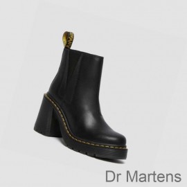 Dr Martens Chelsea Boots Sale Online Spence Flared Heel Womens Black