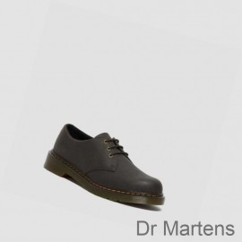 Dr Martens Dress Shoes On Clearance 1461 Wildhorse Youth Kids Dark Brown