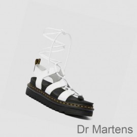 Dr Martens Gladiator Sandals Outlet Nartilla Womens White