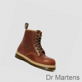 Dr Martens Icon 7B10 Steel Toe Sale Online Womens Work Boots Brown