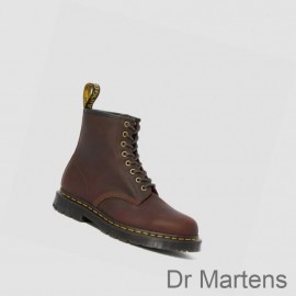 Dr Martens Lace Up Boots Discount 1460 DM's Wintergrip Womens COCOA SNOWPLOW