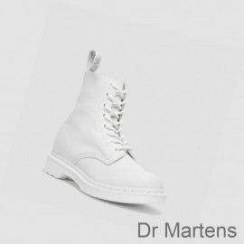 Dr Martens Lace Up Boots Online Sale 1460 Pascal Mono Womens White