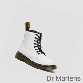 Dr Martens Lace Up Boots Online Store UK 1460 Junior Kids White