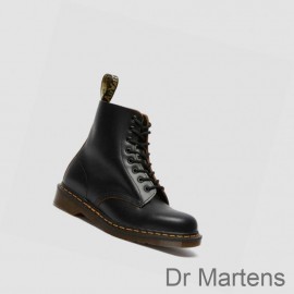 Dr Martens Lace Up Boots UK Sale 1460 Vintage Made In England Mens Black