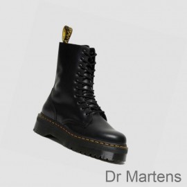 Dr Martens Platform Boots Factory Outlet Jadon Hi Smooth Mens Black