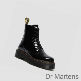 Dr Martens Platform Boots Online Store UK Jadon Patent Womens Black