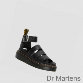 Dr Martens Platform Sandals Clearance Clarissa II Womens Black