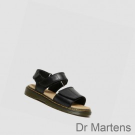 Dr Martens Romi Velcro Junior Online Store UK Kids Sandals Black