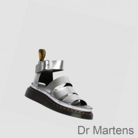 Dr Martens Sandals Cheapest Price Clarissa II Metallic Sandals Womens Silver