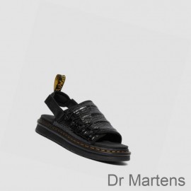Dr Martens Sandals UK Mura Suicoke Croco Womens Black