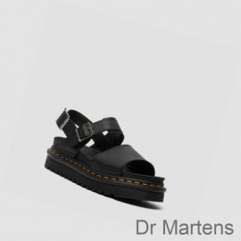 Dr Martens Strap Sandals Outlet Store Voss Womens Black / Black