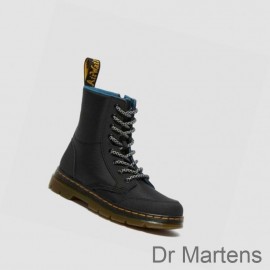 Dr Martens Utility Boots Cheap Price Combs Junior Kids Black