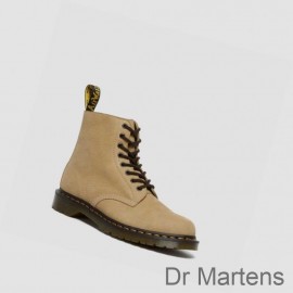 Dr Martens Lace Up Boots France En ligne 1460 Pascal Nubuck Femme Marron